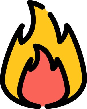 Şenlik ateşi alev simgesi - taslak biçimi