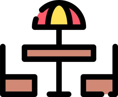 Otel ikonu. Taslak çizimi. Web ve mobil için otel vektör sembolü