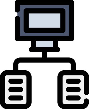 Bilgisayar. Web simgesi basit illüstrasyon