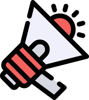 Megafon. Web simgesi basit illüstrasyon