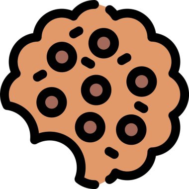Kurabiye. Web simgesi basit illüstrasyon