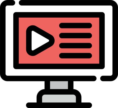 bilgisayar ekranı simgesi. web tasarımı için bilgisayar ekranı vektör simgesi