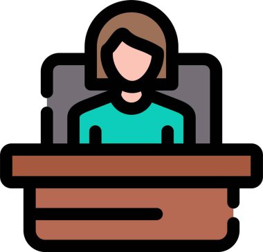 iş görüşmesi konferansı simgesi - ana hatları biçiminde