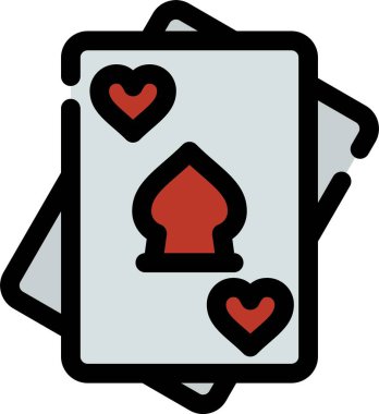 kart poker simgesi, vektör tasarımı