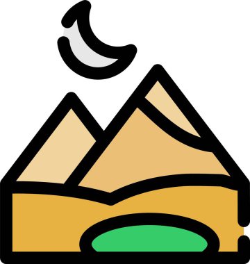 çadır kampı orman ikonu - ana hatlarıyla