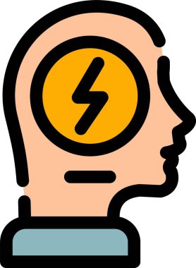 beyin gücü enerji simgesi, ana hatlar biçimi