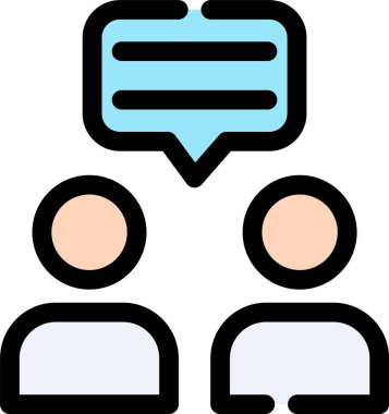 Konuş. Web simgesi basit illüstrasyon