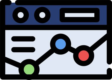 Web simgesi, web teknolojisinin vektör illüstrasyonu