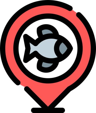 Balık. Web simgesi basit illüstrasyon