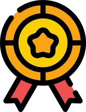 Madalya simgesi, vektör illüstrasyonu