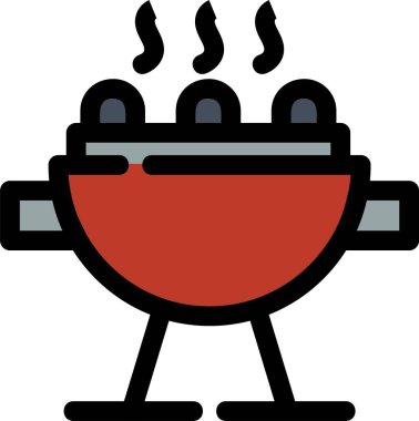 Sıcak tencere ikonu. vektör tasarımı