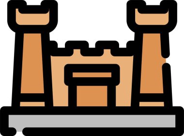 Bina. Web simgesi basit illüstrasyon