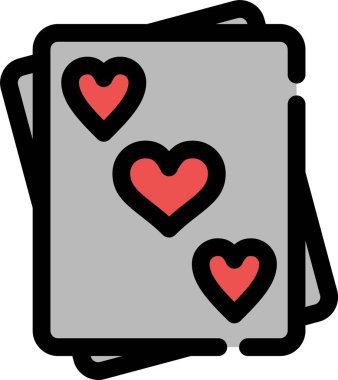 kalp aşk kartı simgesi - taslak biçimi