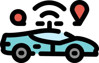 Kablosuz bağlantı sinyali olan kablosuz araba.