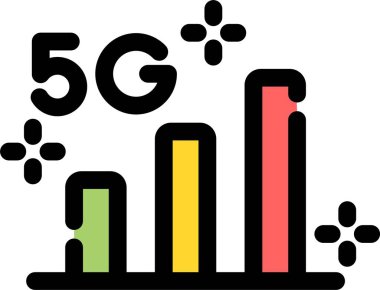 5g ağ simgesi, vektör illüstrasyonu