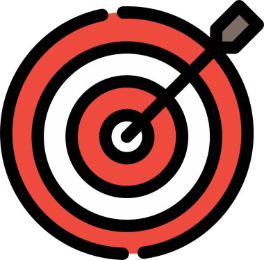 hedef simge, vektör illüstrasyonu