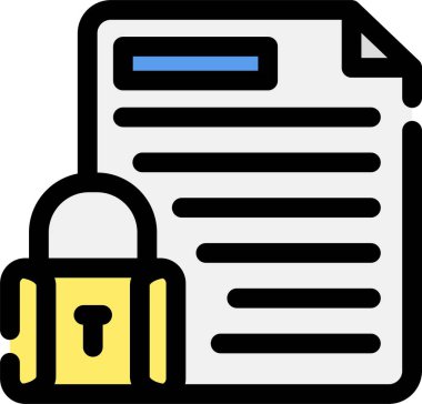 Belge dosya simgesini doldurulmuş - taslak biçiminde kilitle