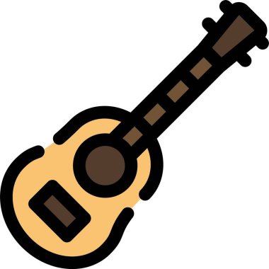 Gitar. Web simgesi basit illüstrasyon
