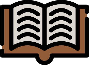 kitap simgesi, vektör illüstrasyonu