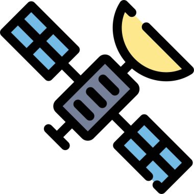 uydu ikonu. uydu uydu vektör simgesi rengi düz izole