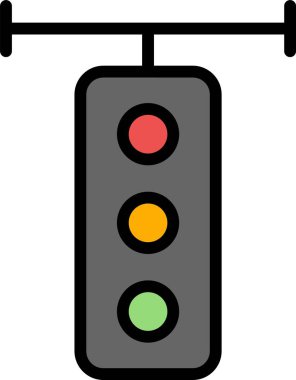 Trafik ışığı simgesi - taslak biçimi