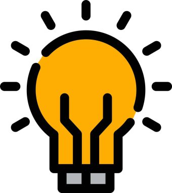 Bir fikrim var. Web simgesi basit illüstrasyon