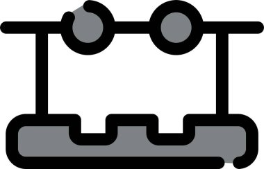 dosya hatları biçiminde ekipman fitness egzersiz simgesi