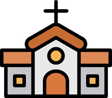 Kiliseye. Web simgesi basit tasarım