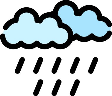 Yağmur. Web simgesi basit illüstrasyon