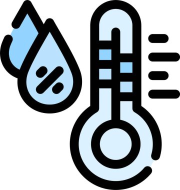 Termometre. Web simgesi basit illüstrasyon