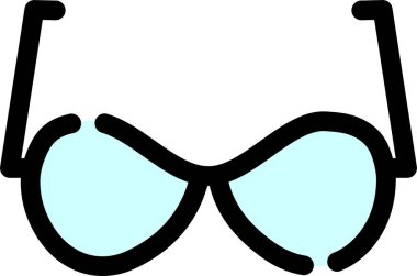 gözlük moda aksesuar simgesi - taslak biçimi