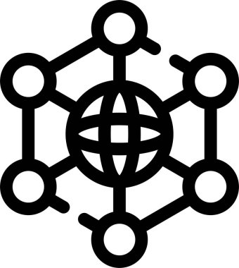 ağ bağlantısı simgesi, vektör illüstrasyonu