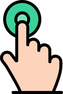 parmak parmak izi simgesi dosya ana hatları biçiminde