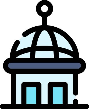 Bina. Web simgesi basit illüstrasyon