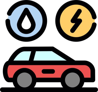 Araba ikonu. Basit resimleme