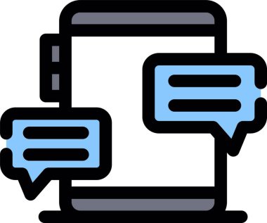 Sohbet simgesi vektör illüstrasyonu