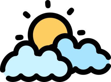 Genel hatlarıyla bulutlu hava durumu simgesi