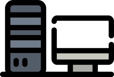 Bilgisayar. Web simgesi illüstrasyonu