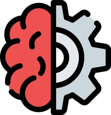 dişli beyin yenilik simgesi - özet biçimi