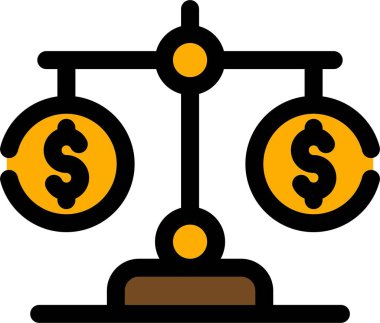 para dengesi ölçek simgesi dolu - dış hat biçimi