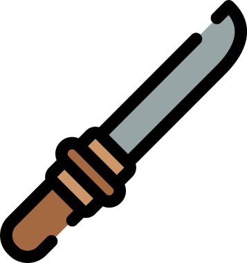 bıçak simgesi, basit vektör çizimi