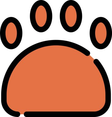 Doldurulmuş hayvan kedi hayvan simgesi - taslak biçimi