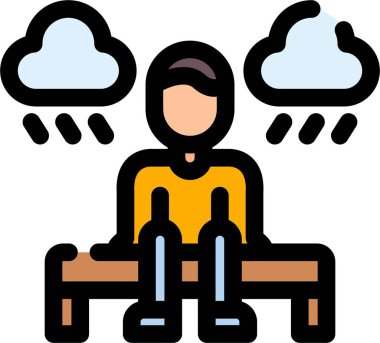 Sandalyede oturan kişi.