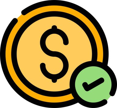 Para için. Web simgesi basit illüstrasyon