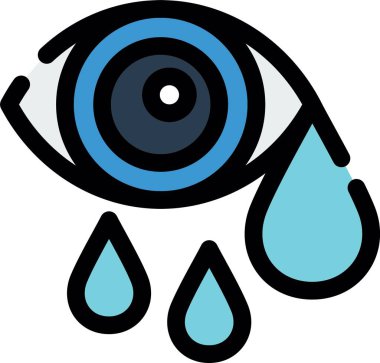 Göz damlası. Web simgesi basit illüstrasyon