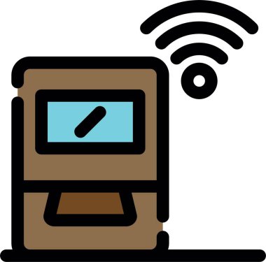 Kablosuz. Web simgesi basit illüstrasyon