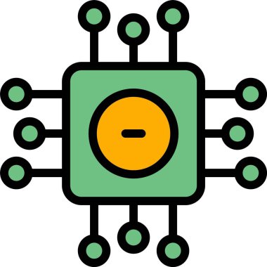 çip işlemci yongası simgesi
