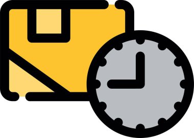 Saat simgesi. Web için basit zaman vektör simgeleri çizimi