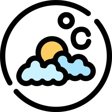 Hava durumu simgesi, vektör illüstrasyonu