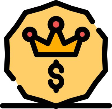 Taç simgesi, vektör illüstrasyonu